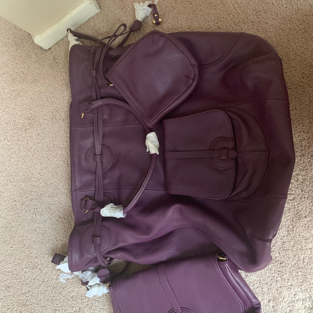 Isaac Mizrahi Purple bag combo